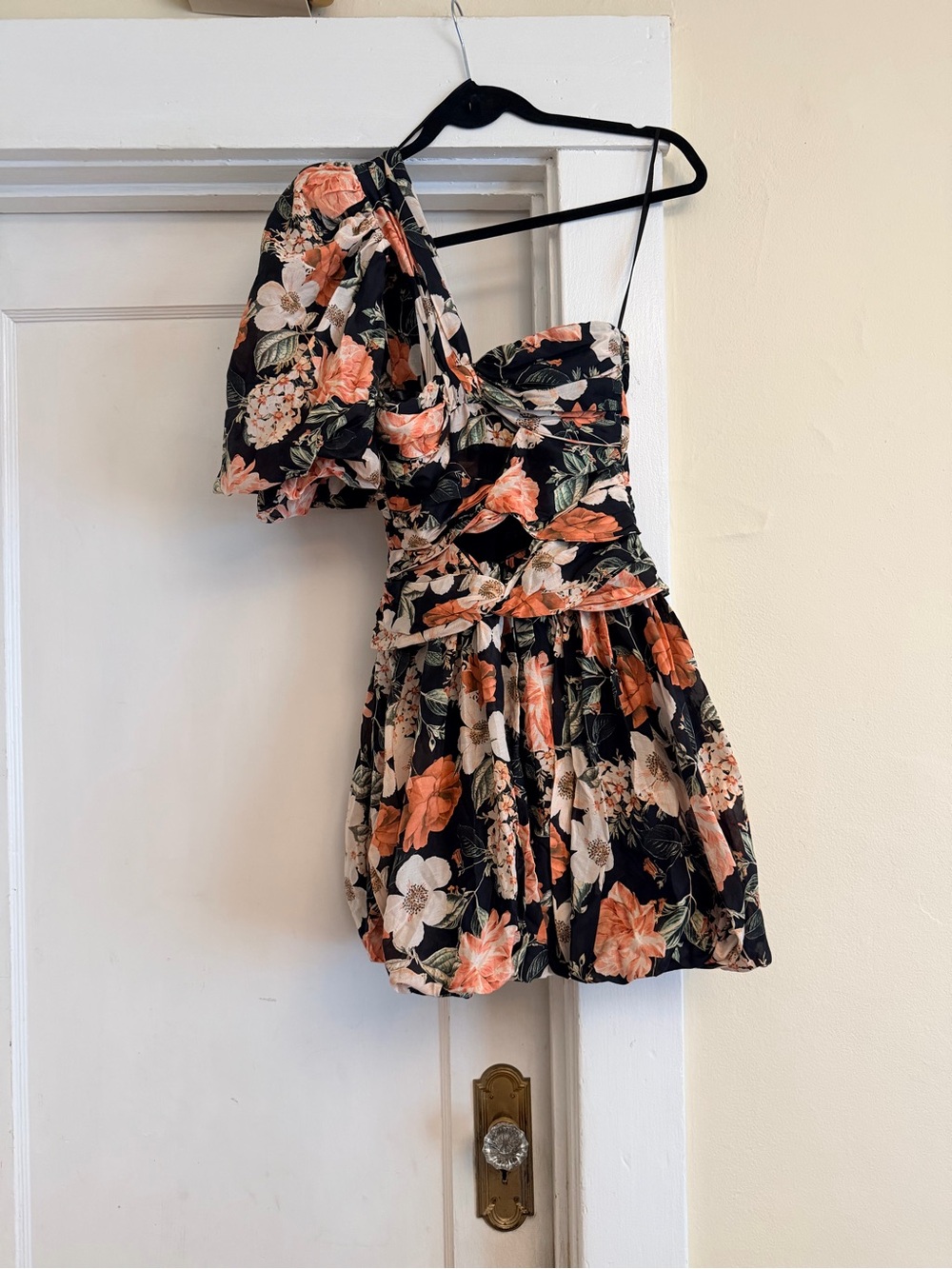 Thurley Lantern Dress Eden Floral One Shoulder Mini Size 8